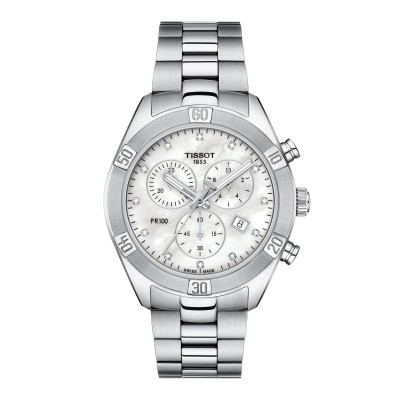 TISSOT PR 100 SPORT CHIC DAME 36MM BRACELET ACIER