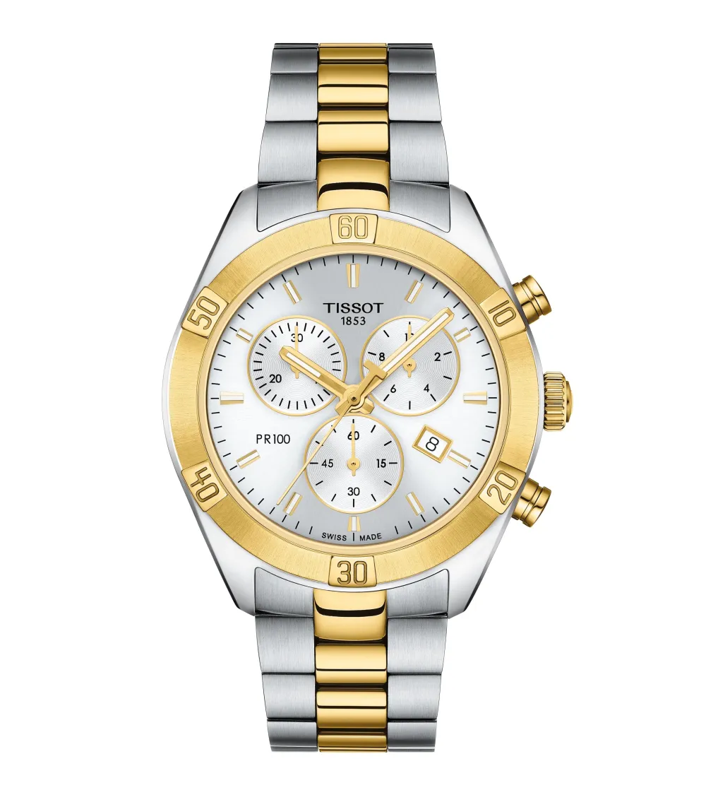 TISSOT PR 100 SPORT CHIC DAME 36MM BRACELET ACIER
