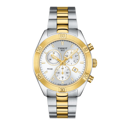 TISSOT PR 100 SPORT CHIC DAME 36MM BRACELET ACIER