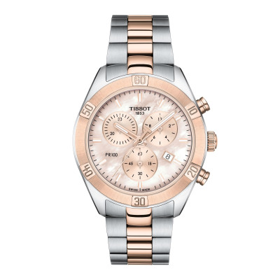 TISSOT PR 100 SPORT CHIC DAME 36MM BRACELET ACIER