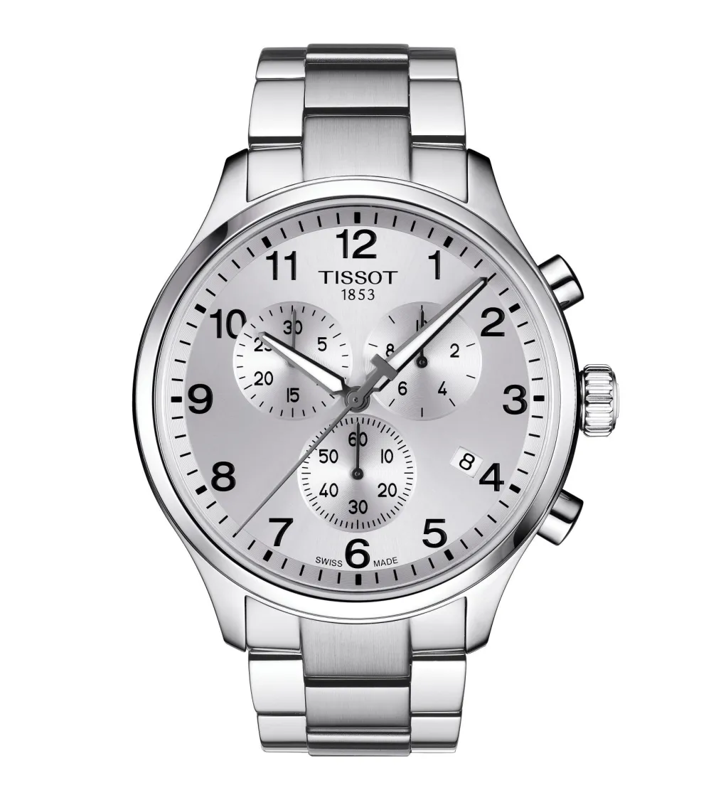 TISSOT CHRONO XL VINTAGE quartz cadran bleu bracelet cuir marron 45 mm