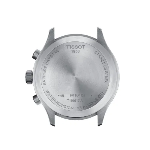 TISSOT CHRONO XL VINTAGE quartz cadran bleu bracelet cuir marron 45 mm