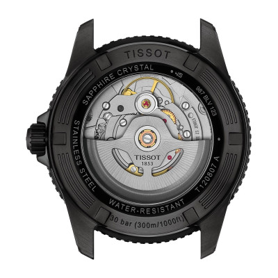 TISSOT T-SPORT SEASTAR 1000 Powermatic 80 cadran noir bracelet acier 43 mm