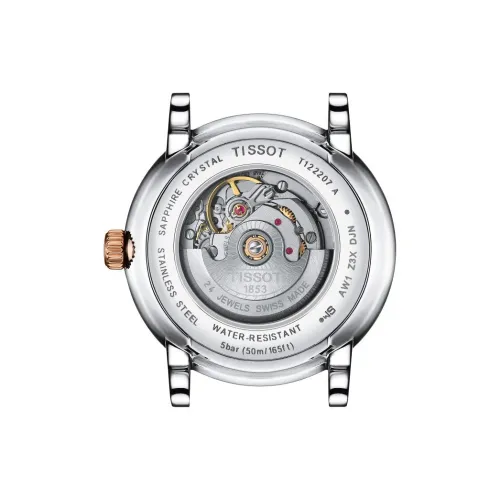 TISSOT T-CLASSIC CARSON LADY AUTOMATIQUE cadran argent bracelet acier 30 mM