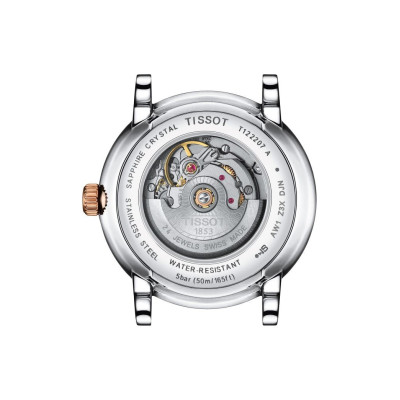 TISSOT T-CLASSIC CARSON LADY AUTOMATIQUE cadran argent bracelet acier 30 mM
