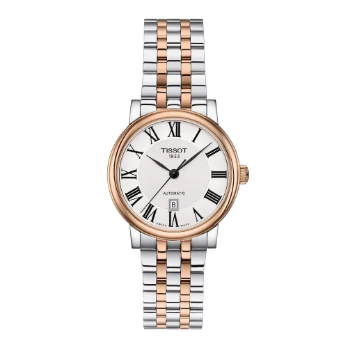 TISSOT T-CLASSIC CARSON LADY AUTOMATIQUE cadran argent bracelet acier 30 mM