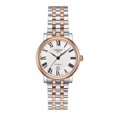 TISSOT T-CLASSIC CARSON LADY AUTOMATIQUE cadran argent bracelet acier 30 mM