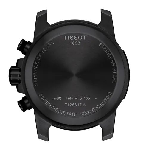 TISSOT T-SPORT SUPERSPORT CHRONOGRAPHE QUARTZ PVD NOIR BRACELET CUIR 45,5 MM