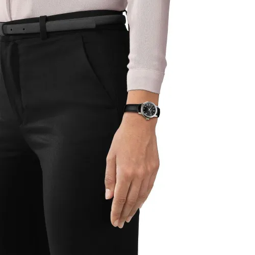 TISSOT T-CLASSIC DREAM LADY QUARTZ CADRAN NOIR BRACELET ACIER 28 MM
