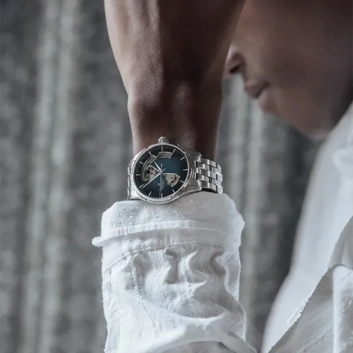 HAMILTON JAZZMASTER CADRAN BLEU  AUTOMATIQUE 40 MM