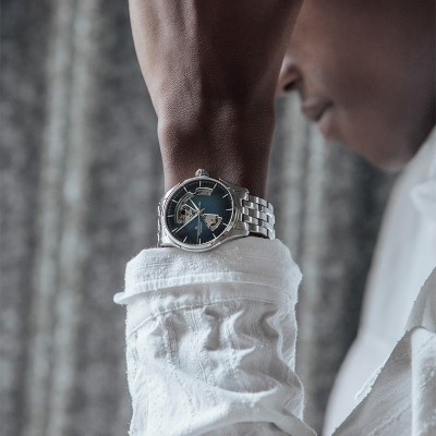 HAMILTON JAZZMASTER CADRAN BLEU  AUTOMATIQUE 40 MM