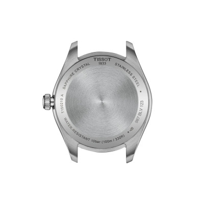 TISSOT T-CLASSIC PR100 QUARTZ CADRAN BLEU SOLEILLÉ BRACELET ACIER 34 MM