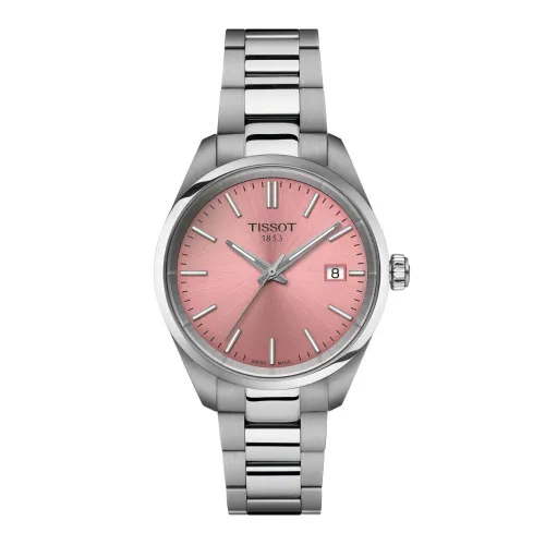 TISSOT T-CLASSIC PR100 QUARTZ CADRAN BLEU SOLEILLÉ BRACELET ACIER 34 MM