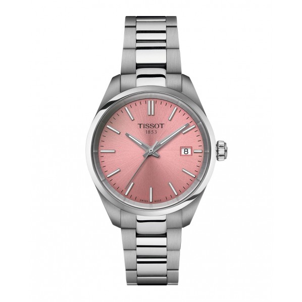 TISSOT T-CLASSIC PR100 QUARTZ CADRAN BLEU SOLEILLÉ BRACELET ACIER 34 MM