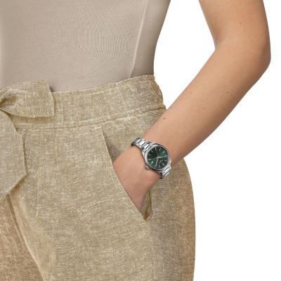 TISSOT T-CLASSIC PR100 QUARTZ CADRAN VERT BRACELET ACIER 34 MM