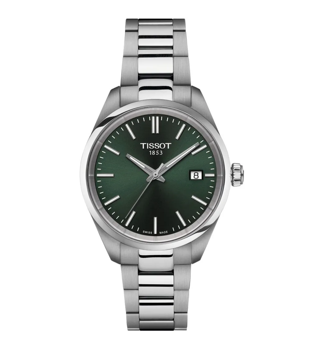 TISSOT T-CLASSIC PR100 QUARTZ CADRAN VERT BRACELET ACIER 34 MM