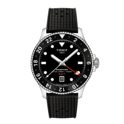 MONTRE TISSOT SEASTAR 1000 GMT QUARTZ CAOUTCHOUC NOIR 40MM