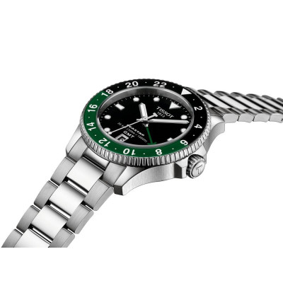 MONTRE TISSOT SEASTAR 1000 GMT QUARTZ LUNETTE VERTE ET NOIR 40MM
