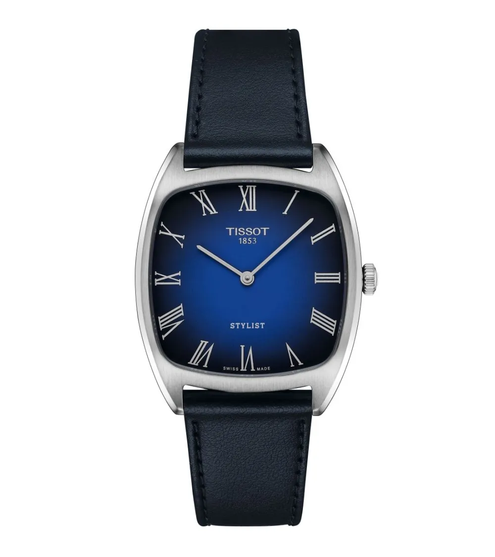 MONTRE TISSOT STYLIST FOND BLEU CUIR BLEU