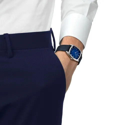 MONTRE TISSOT STYLIST FOND BLEU CUIR BLEU
