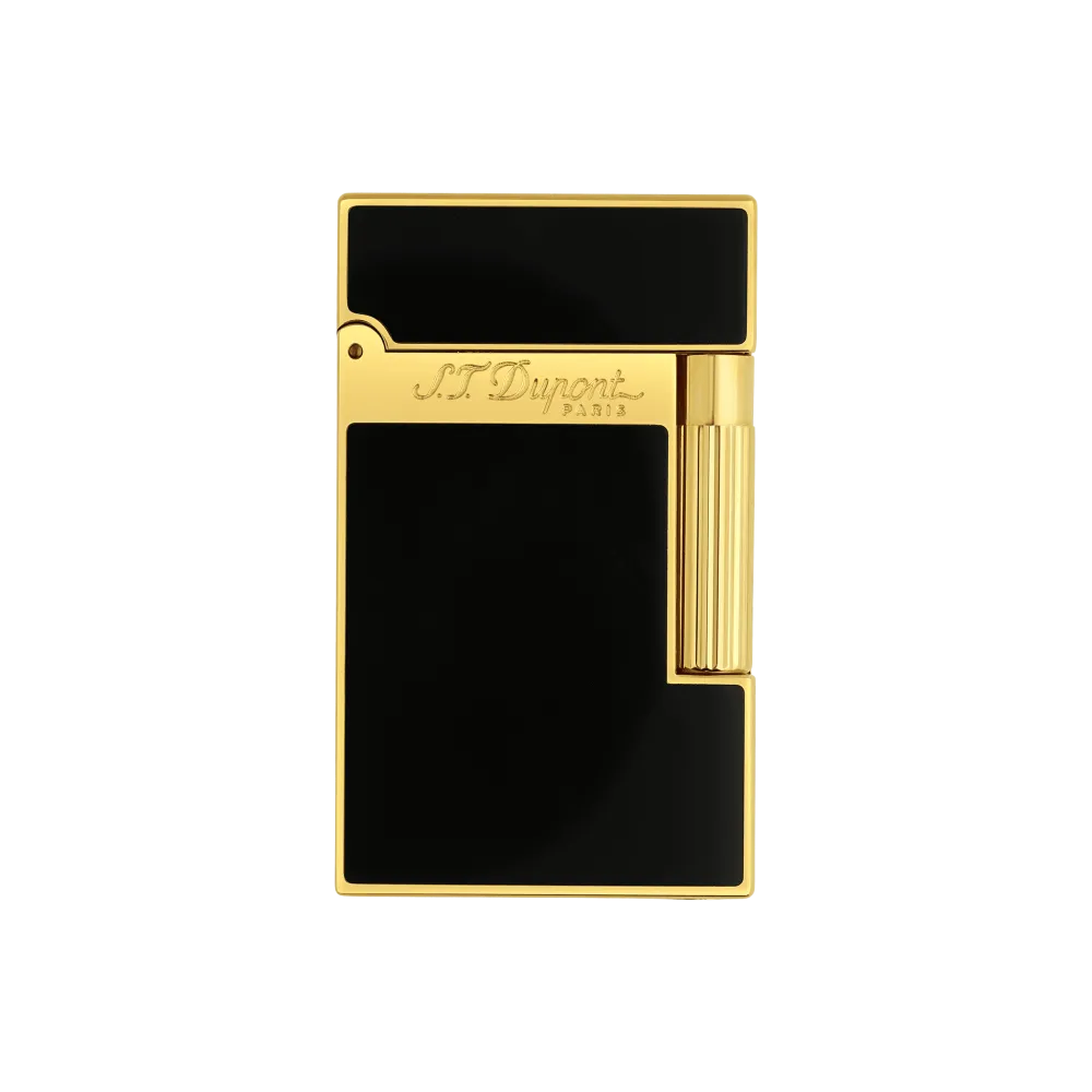 Briquet Dupont laque de chine noir ligne  2 rechargeable à gaz