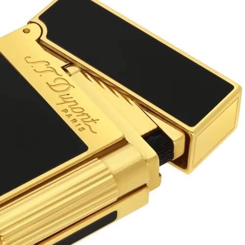Briquet Dupont laque de chine noir ligne  2 rechargeable à gaz