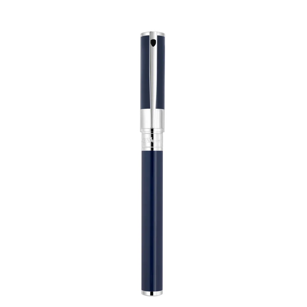 STYLO ST DUPONT D INITIAL CHROME BLEU FONCÉ