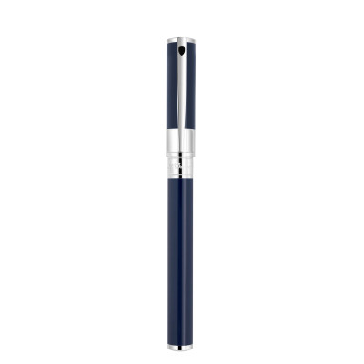 STYLO ST DUPONT D INITIAL CHROME BLEU FONCÉ