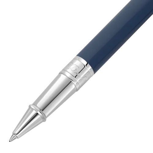 STYLO ST DUPONT D INITIAL CHROME BLEU FONCÉ