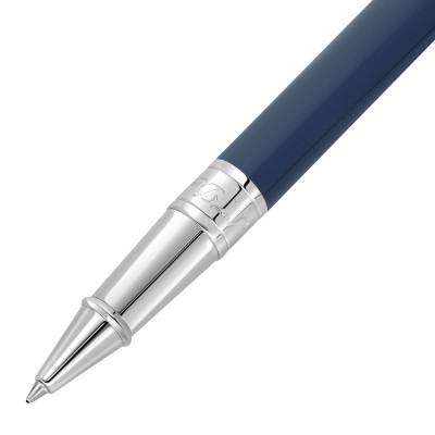 STYLO ST DUPONT D INITIAL CHROME BLEU FONCÉ