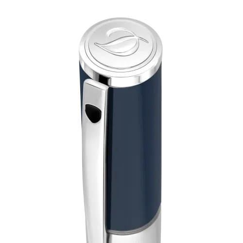 STYLO ST DUPONT D INITIAL CHROME BLEU FONCÉ