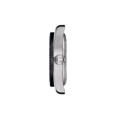 MONTRE TISSOT PR516 POWERMATIC 80 BRACELET EN CUIR BLUE