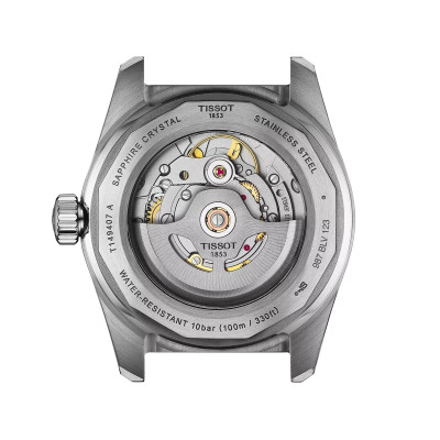 MONTRE TISSOT PR516 POWERMATIC 80 BRACELET EN CUIR BLUE