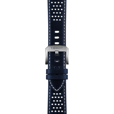 MONTRE TISSOT PR516 POWERMATIC 80 BRACELET EN CUIR BLUE