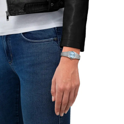 MONTRE TISSOT PRX 25MM CADRAN BLEU BRACELET ARGENT