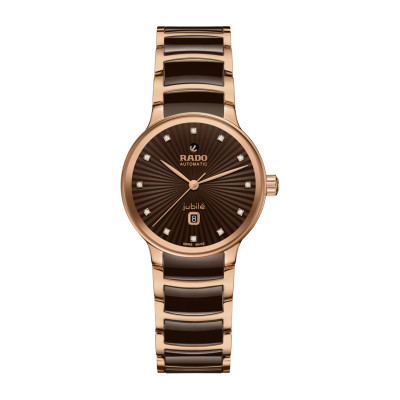 Photo montrant l'intégralité de la montre Rado Centrix Dame Automatique Diamants