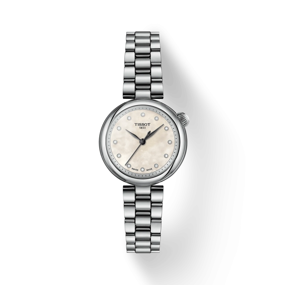 Photo Montrant L'Intégralité De La Montre Tissot Desir Cadran Nacre Bracelet Argent