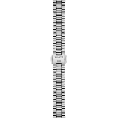 Vue De La Boucle De La Montre Tissot Desir Cadran Nacre Bracelet Argent