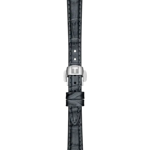 Photo montrant l'intégralité de la Montre Tissot Desir Cadran Noir et Bracelet Cuir Noir