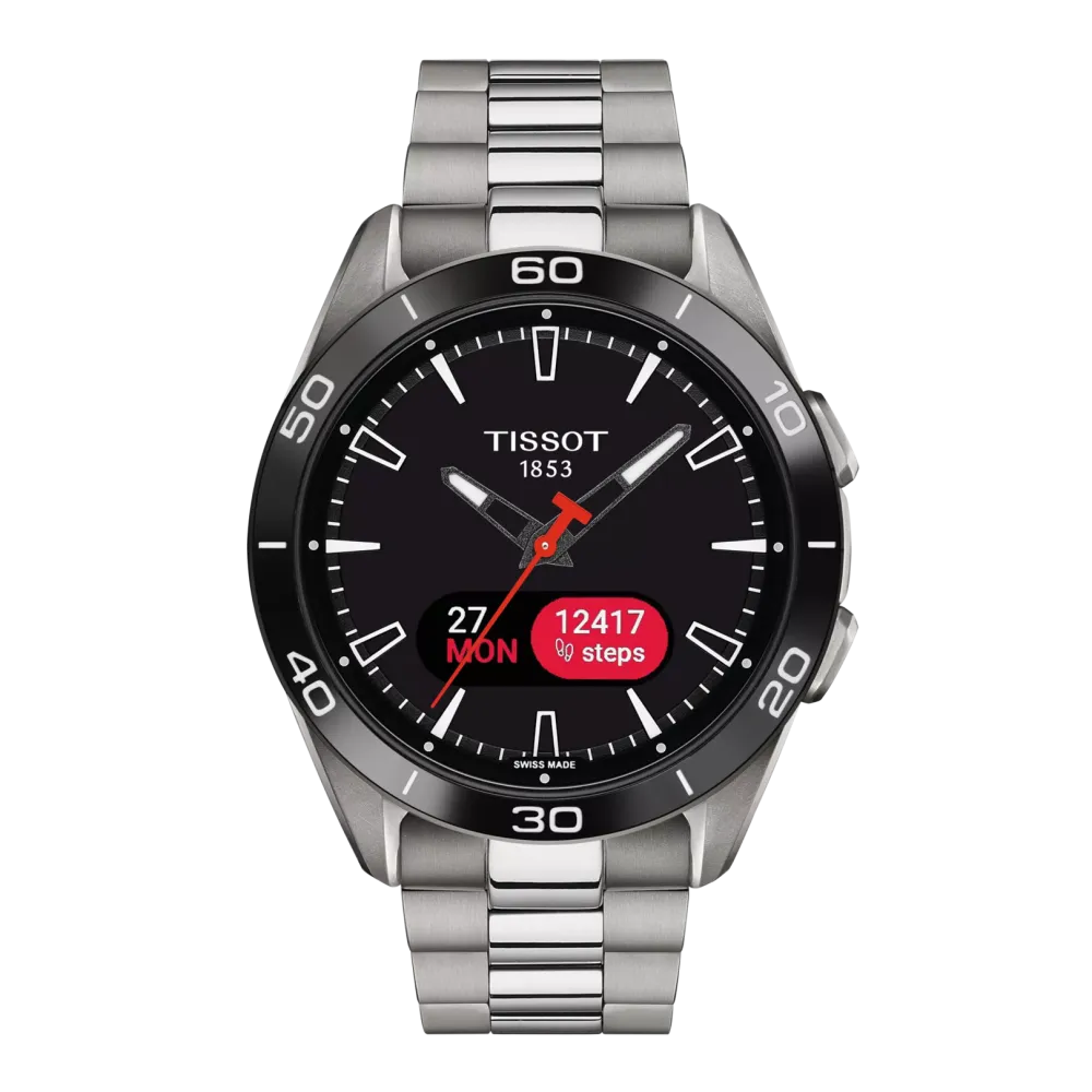 Photo montrant l'intégralité de la montre Montre Tissot T-Touch Connect Sport Bracelet Métal