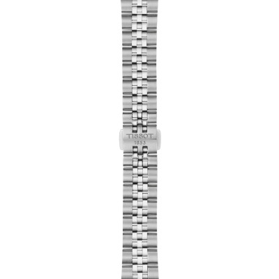 Vue de la boucle papillon de la montre Tissot Ballade 34mm Cadran Bleu Clair