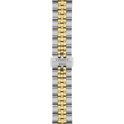 Vue de la boucle papillon de la Montre Tissot Ballade 40 mm Bracelet Bioclére Doré