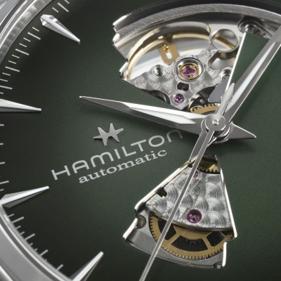 Zoom détaillé sur la Montre Hamilton Jazzmaster Open Heart Auto 42mm