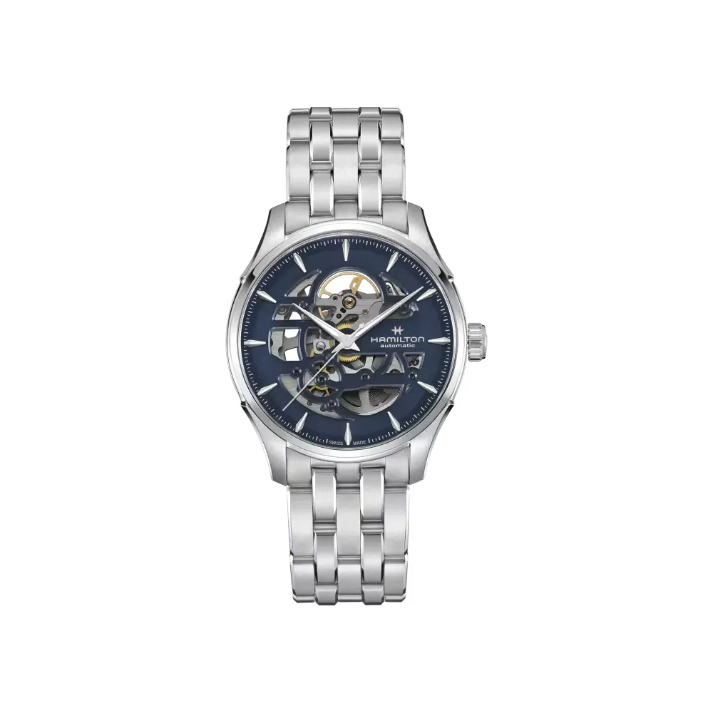 Photo montrant l'intégralité de la Montre Jazzmaster Skeleton Auto