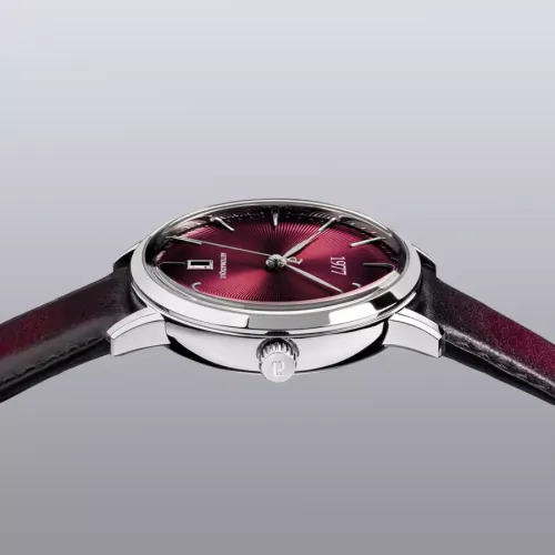 photo montrant l'intégralité de la montre Montre 1977 Edmond Cadran Lie-de-Vin 40mm