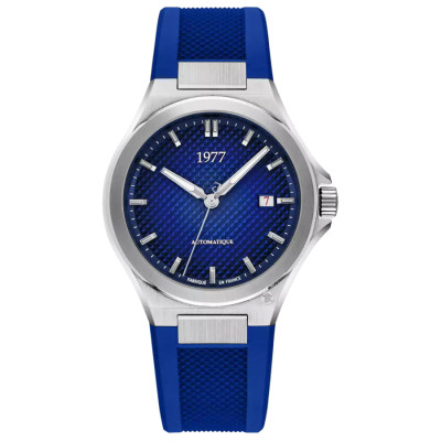 photo montrant l'intégralité de la Montre 1977 Arsène Cadran Bleu 42,5 mm