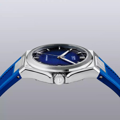 zoom détaillé sur la Montre 1977 Arsène Cadran Bleu 42,5 mm