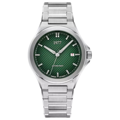 photo montrant l'intégralité de la Montre 1977 Arsène Cadran Vert 42,5 mm