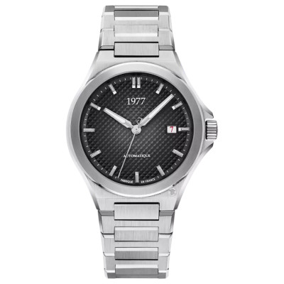 photo montrant l'intégralité de la Montre 1977 Arsène Cadran Noir 42,5 mm