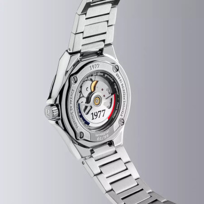 vue de dos de la Montre 1977 Arsène Cadran Noir 42,5 mm